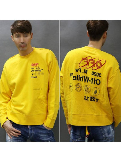 Vintage Back Logo Over Sweatshirt Yellow - OFF WHITE - BALAAN 2