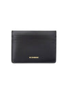 Logo Leather Card Wallet Black - JIL SANDER - BALAAN 1