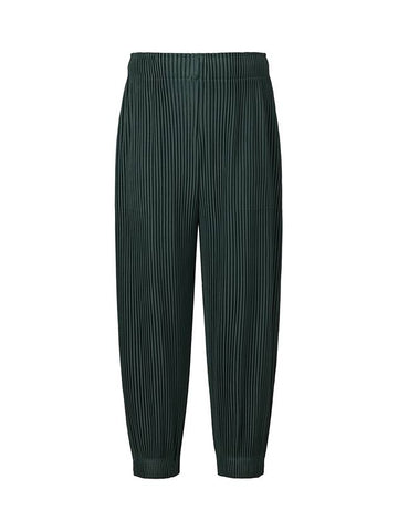 Band jogger straight fit pleated pants dark green - MONPLISSE - BALAAN 1