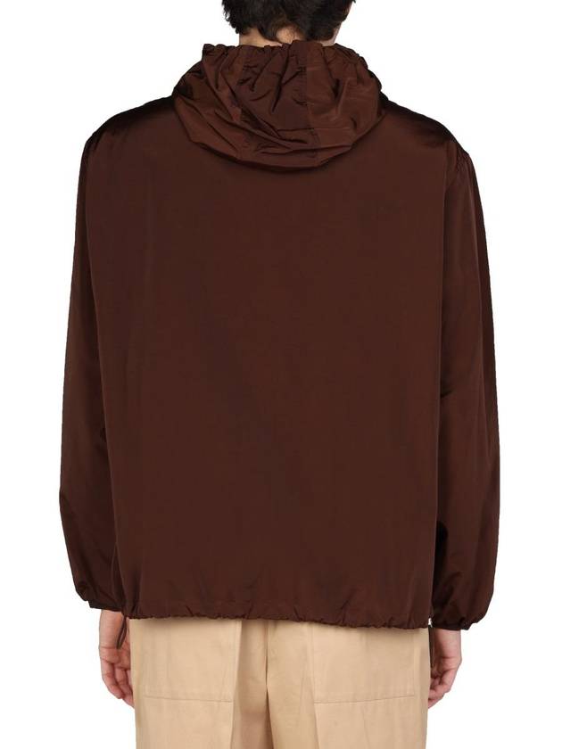 Casual Hooded String Windbreaker Brown - JIL SANDER - BALAAN 4