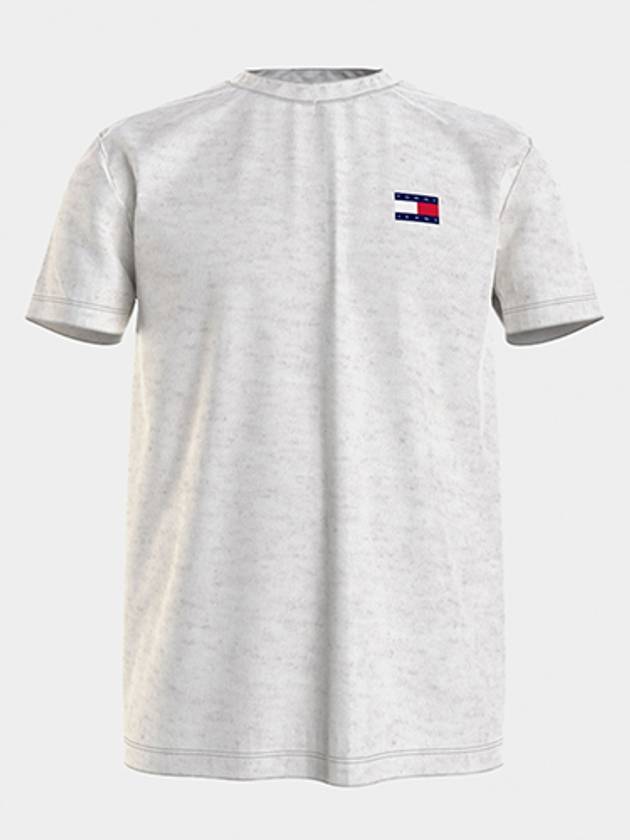 Crew Neck Logo Cotton Short Sleeve T-Shirt Grey - TOMMY HILFIGER - BALAAN 2