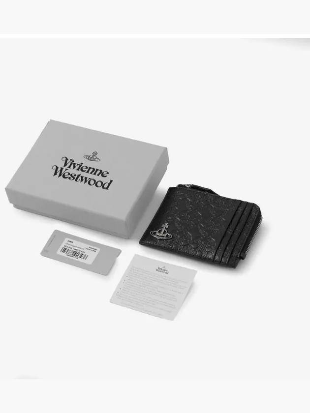 ORB Logo Zipper Card Wallet Black - VIVIENNE WESTWOOD - BALAAN 4