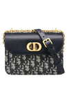 Miss Maddy Oblique Jacquard Smooth Calfskin Mini Cross Bag Blue - DIOR - BALAAN 1