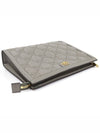 723780 Gray GG Matelasse Leather Gold Pouch Clutch - GUCCI - BALAAN 4