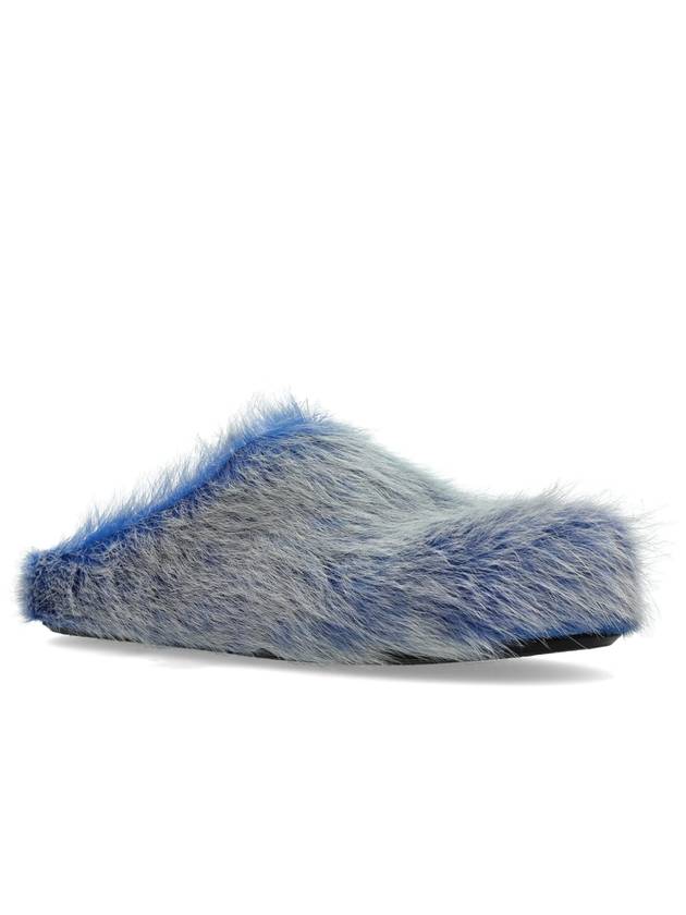 Marni Fur Slippers ‘Fussbett’, Women's, Blue - MARNI - BALAAN 4