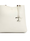 Logo Mini Leather Tote Bag White - TOD'S - BALAAN 9