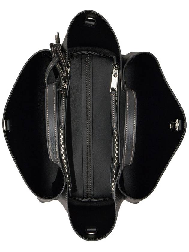 T Timeless Leather Small Tote Bag Black - TOD'S - BALAAN 4