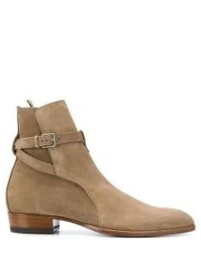 Men's Jodhpur Suede Ankle Boots Tobacco Beige - SAINT LAURENT - BALAAN 2