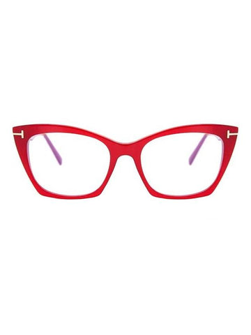 Eyewear Men's Cat Eye Plastic Glasses Shiny Fiery Pink - TOM FORD - BALAAN 1