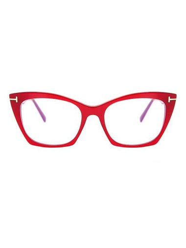 Eyewear Men's Cat Eye Plastic Glasses Shiny Fiery Pink - TOM FORD - BALAAN 1