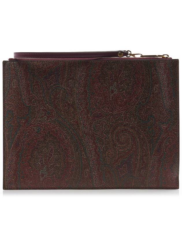 Logo Clutch Bag Brown - ETRO - BALAAN 4