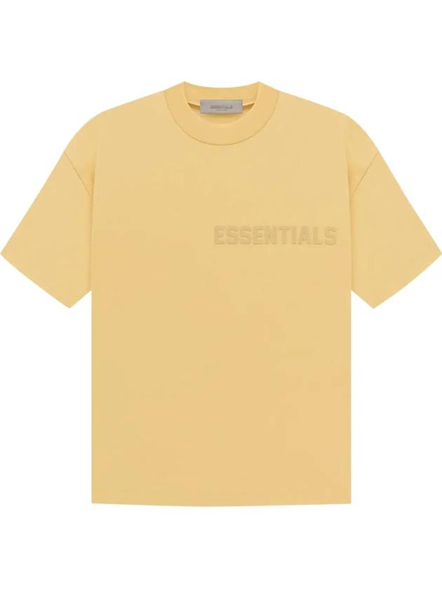 Logo Cotton Jersey Short Sleeve T-Shirt Light Tuscan - FEAR OF GOD ESSENTIALS - BALAAN 1