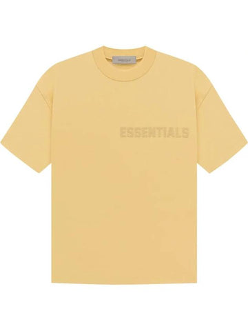 Logo Cotton Jersey Short Sleeve T-Shirt Light Tuscan - FEAR OF GOD ESSENTIALS - BALAAN 1