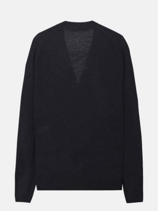 Keve Face Wool V-neck Cardigan Black - ACNE STUDIOS - BALAAN 3