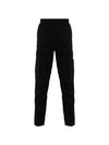 Regular Fit Cargo Cotton Track Pants Black - STONE ISLAND - BALAAN 1