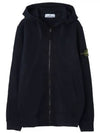 Wappen Patch Cotton Fleece Zip Up Hoodie Navy - STONE ISLAND - BALAAN 2