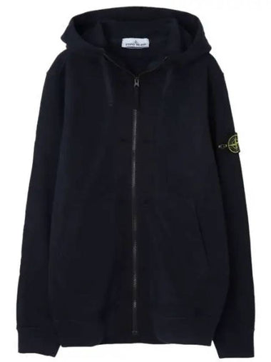 Brushed cotton fleece hooded zip up regular fit - STONE ISLAND - BALAAN 1