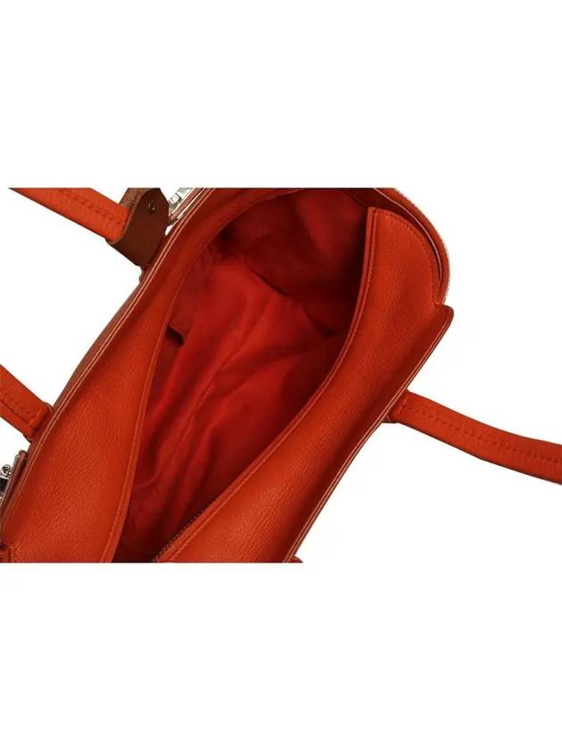 Woman's Leather Suede Calendula Tote Bag Orange - SALVATORE FERRAGAMO - BALAAN 6