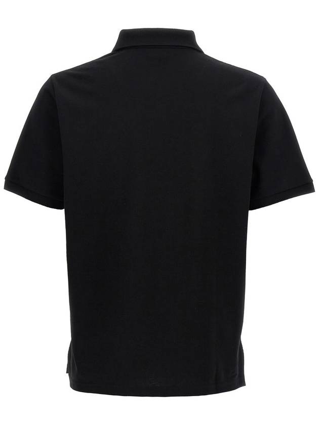 Cassandre Polo Shirt Black - SAINT LAURENT - BALAAN 3