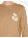 Atlee Logo Knit Top Beige - ISABEL MARANT - BALAAN 3