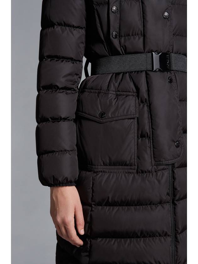 Khloe Long Down Jacket Black - MONCLER - BALAAN 8