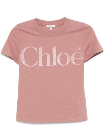 Chloé Cotton Jersey Fitted T-Shirt Clothing - CHLOE - BALAAN 1