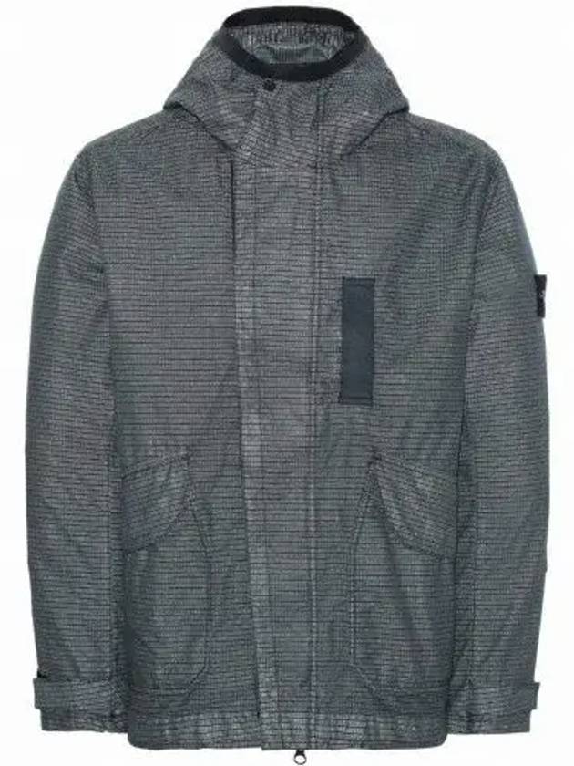 Wappen Patch Reflective Weave Ripstop TC Hooded Jacket Charcoal - STONE ISLAND - BALAAN 2