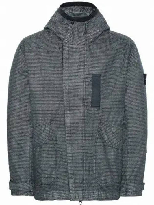 Wappen Patch Reflective Weave Ripstop TC Hooded Jacket Charcoal - STONE ISLAND - BALAAN 2