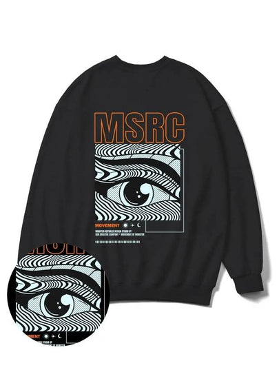 Of The Eye Vivid Orange Overfit Sweatshirt Black - MONSTER REPUBLIC - BALAAN 2