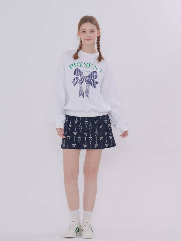 Ribbon Present Sweatshirt Ivory - METAPHER - BALAAN 3