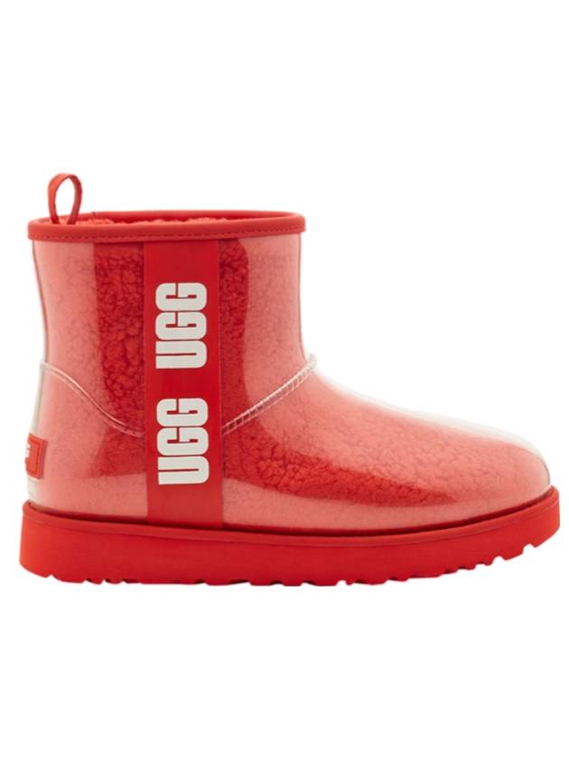 Women's Classic Clear Mini Rain Boots Red - UGG - BALAAN 1