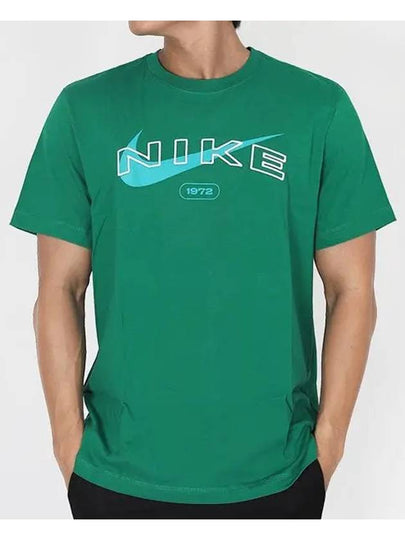 Sportswear Club Seasonal HBR Short Sleeve T-Shirt Green - NIKE - BALAAN 2