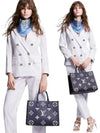 OnTheGo MM Monogram Empreinte Leather Tote Bag Navy - LOUIS VUITTON - BALAAN 8