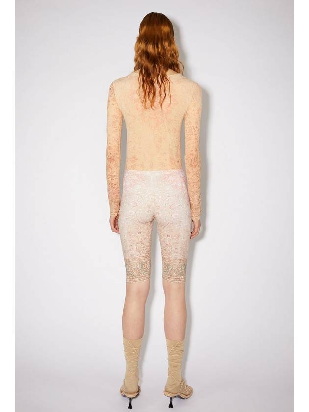 Print Nylon Leggings Shorts Beige - ACNE STUDIOS - BALAAN 4