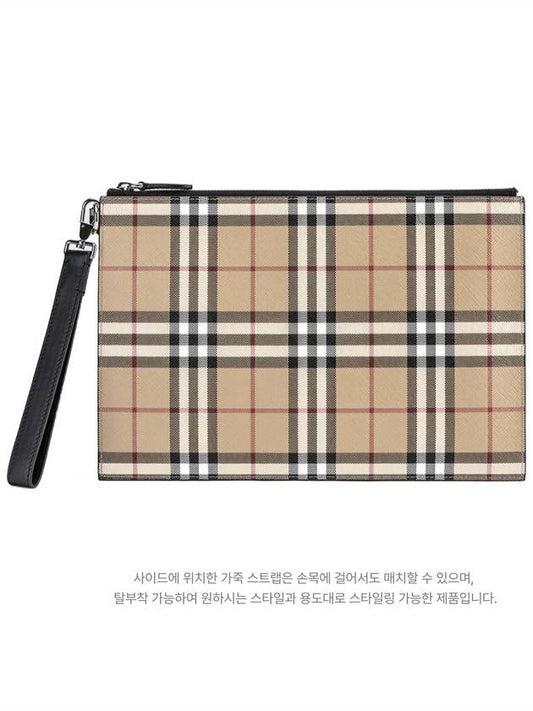 Vintage Check Clutch Bag Beige - BURBERRY - BALAAN 2