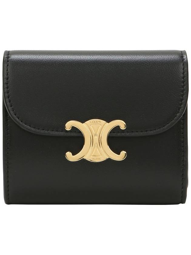 Triomphe Small Half Wallet Black - CELINE - BALAAN 1