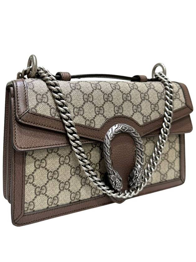 Women s 621512 Brown leather trim Dionysus top handle small shoulder bag - GUCCI - BALAAN 3