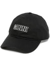 Logo Ball Cap Black - GANNI - BALAAN 7