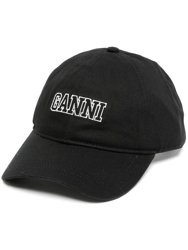 Logo Ball Cap Black - GANNI - BALAAN 7