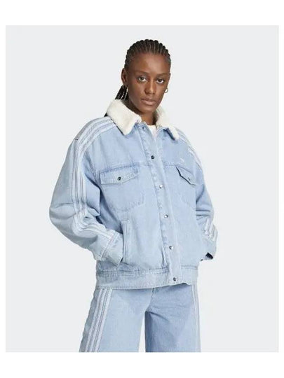 Neutral Court Denim Jacket Clear Blue - ADIDAS - BALAAN 2