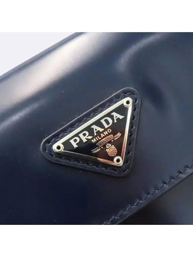 1BD311 Navy color CLEO brushed leather shoulder bag - PRADA - BALAAN 4