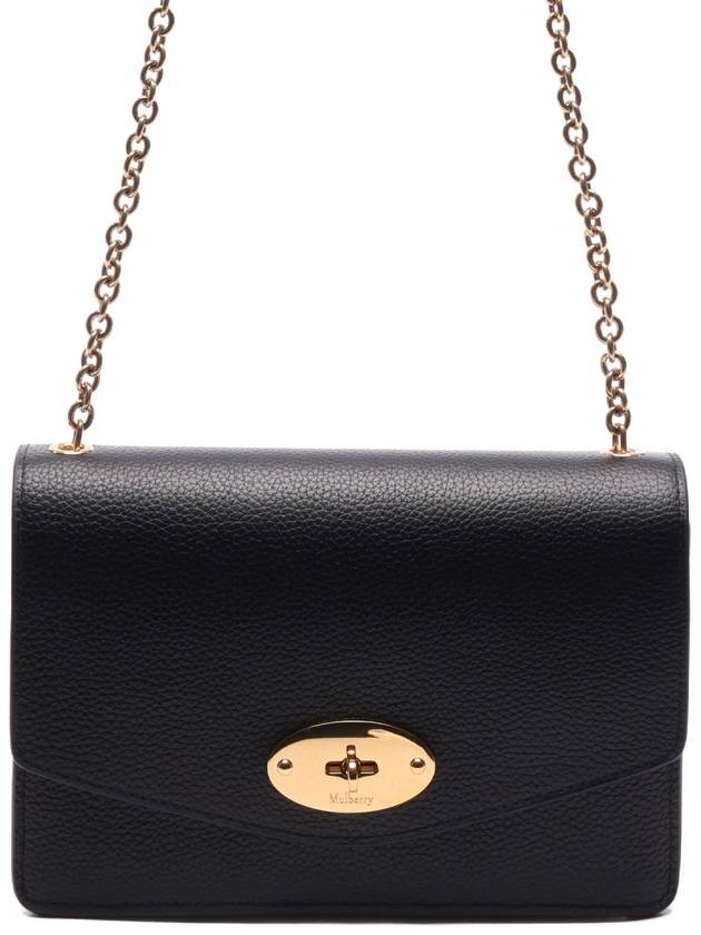 Darley Small Classic Chain Shoulder Bag Black - MULBERRY - BALAAN 3