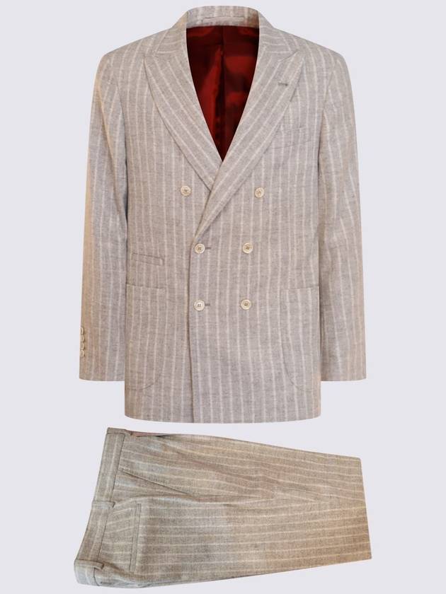 Brunello Cucinelli Grey Wool Suit - BRUNELLO CUCINELLI - BALAAN 1