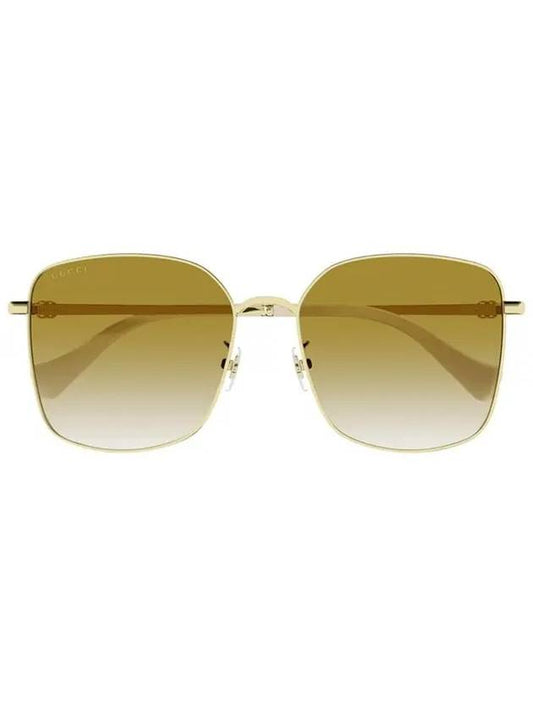 Eyewear Interlocking G Square Sunglasses Gold - GUCCI - BALAAN 1