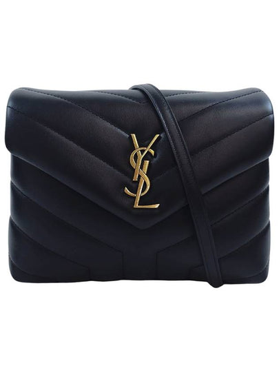 Loulou Toy Matelasse Shoulder Bag Black - SAINT LAURENT - BALAAN 2