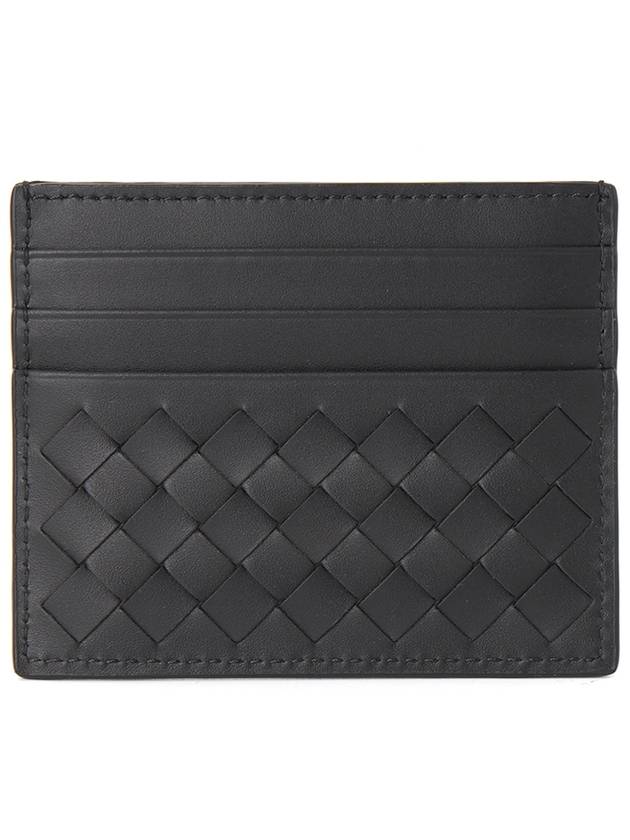 Men's Intrecciato Card Wallet Black - BOTTEGA VENETA - BALAAN 2