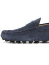 Gommino Bubble Suede Driving Shoes Blue - TOD'S - BALAAN 9