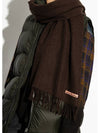 Acne Muffler Scarf Oversized Dark Brown Unisex CA0209 - ACNE STUDIOS - BALAAN 8