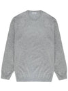 round neck knit top gray - BRUNELLO CUCINELLI - BALAAN.