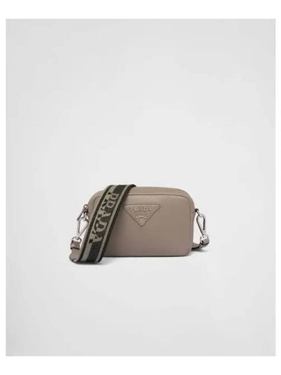 Soft Line Leather Small Shoulder Bag Grey - PRADA - BALAAN 2